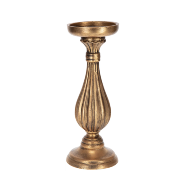 Bougeoir en bois doré (grand)