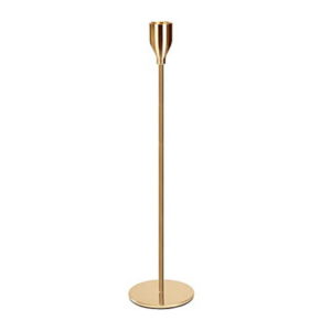 Bougeoir fin doré- Tulipe - Grand (Hauteur 33cm)
