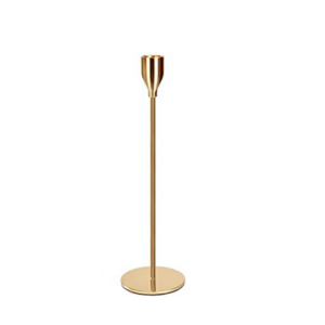 Bougeoir fin doré- Tulipe - Moyen (Hauteur 28cm)