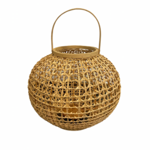 Lanterne en rotin Exotique RONDE