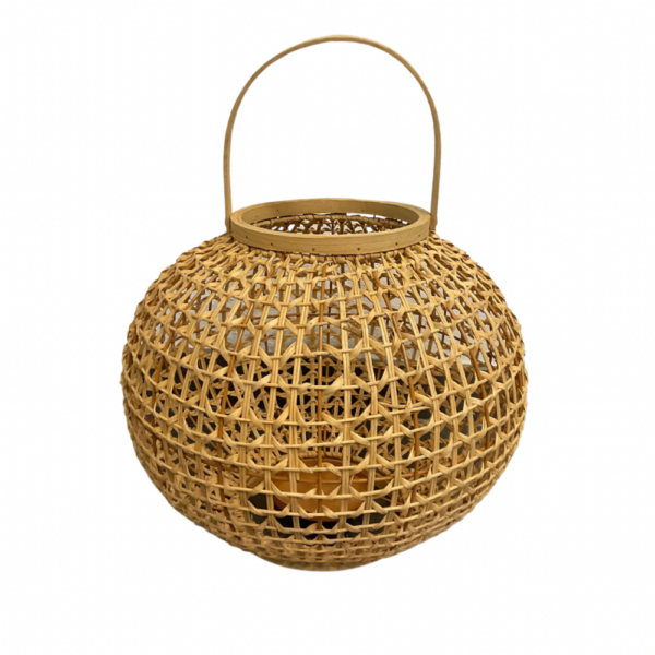 Lanterne en rotin Exotique RONDE