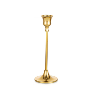 Location bougeoir fin doré H18.50cm