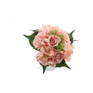 Location bouquet hortensia corail