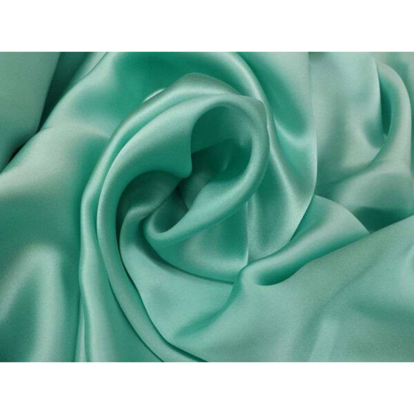 Location chemin de table Satin - Vert eau (turquoise)