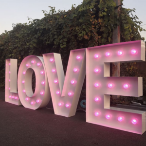 Location Grand Love Blanc lumineux RGB -H1m50 -Multicolore