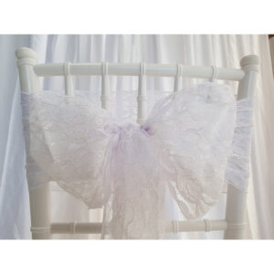 Location nœud de chaise Dentelle - Blanc