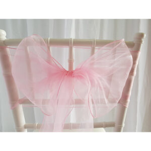 Location nœud de chaise Organza - Rose pale