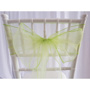 Location nœud de chaise Organza - Vert anis