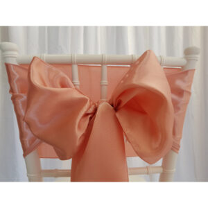 Location nœud de chaise Satin - Rose poudre