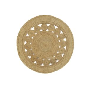 Location tapis rond de jute Rosace D150cm