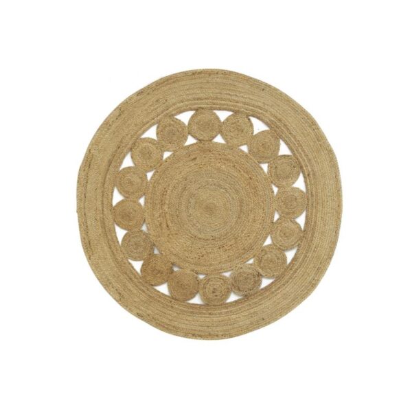 Location tapis rond de jute Rosace D150cm