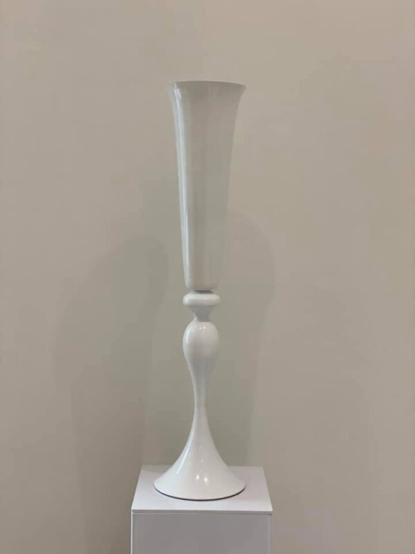 Location vase tulipe blanc H78cm