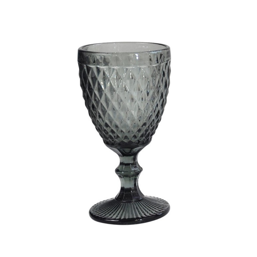 Location verre sur pied DIAMOND - Noir fumé Location verre sur pied DIAMOND - Noir fumé